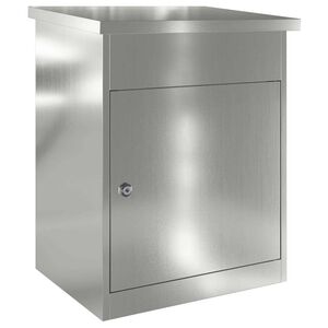 vidaXL Paketdrop-Box Schwarz 47,5 x 38 x 59 cm Verzinkter Stahl