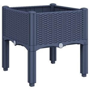 vidaXL Pflanzkasten mit Beinen Blaugrau 40x40x42 cm PP