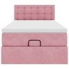 vidaXL Ottoman-Bett mit Matratze Rosa 100x200 cm Samt