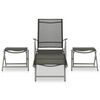 vidaXL 3-tlg. Garten-Lounge-Set Textilene und Aluminium Silbern