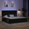 vidaXL Bett mit Stauraum und LED mit LED Schwarz 200 x 200 cm Samt