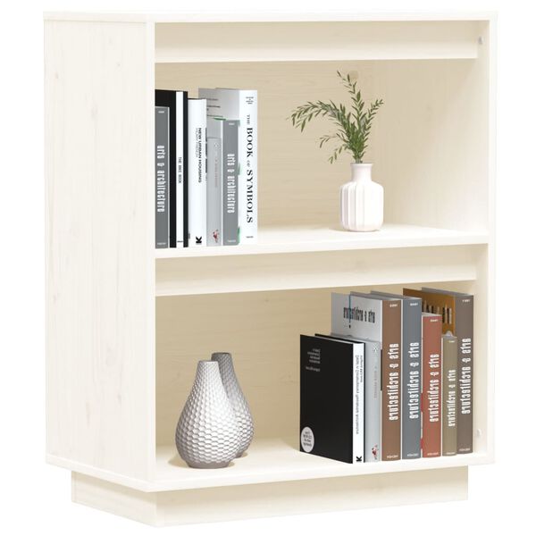 vidaXL Beistellschrank Weiß 60x34x75 cm Massivholz Kiefer