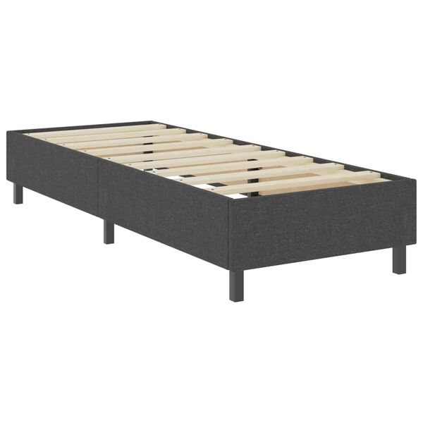 vidaXL Boxspring-Bettgestell Grau Stoff 100x200 cm