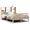 vidaXL Massivholzbett mit Regal ohne Matratze 140x190 cm Kiefer
