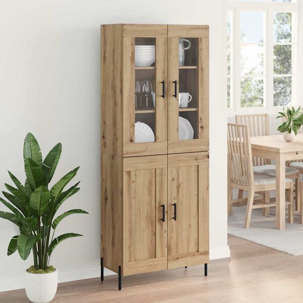 vidaXL Highboard Artisan-Eiche 69,5 x 34 x 180 cm Holzwerkstoff