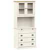 vidaXL Highboard VIGO Wei&szlig; 80x40x176 cm Massivholz Kiefer