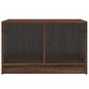 vidaXL Couchtisch mit Glast&uuml;ren Braun Eichen-Optik 68x50x42 cm