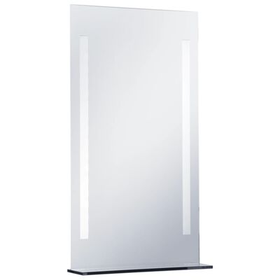 vidaXL Badezimmer-Wandspiegel mit LED und Ablage 60x100 cm