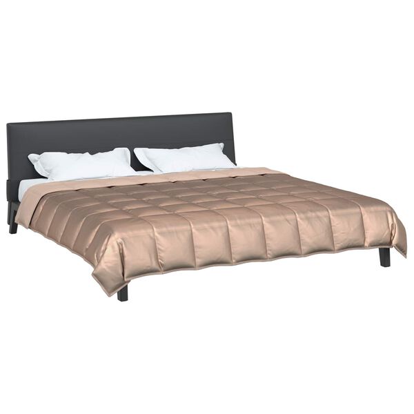 vidaXL Ganzjahresbettdecke Gold 220 x 240 cm Satin und Mikrofaser