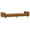 vidaXL Schlafsofa 2-Sitzer mit Fu&szlig;hocker Braun Samt