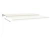 vidaXL Automatische Markise mit LED Windsensor 500x300 cm Creme