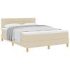 vidaXL Boxspringbett mit Matratze Creme 140 x 200 cm Stoff