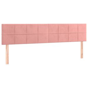 vidaXL Kopfteile Rosa 160x5x78/88 cm Samt