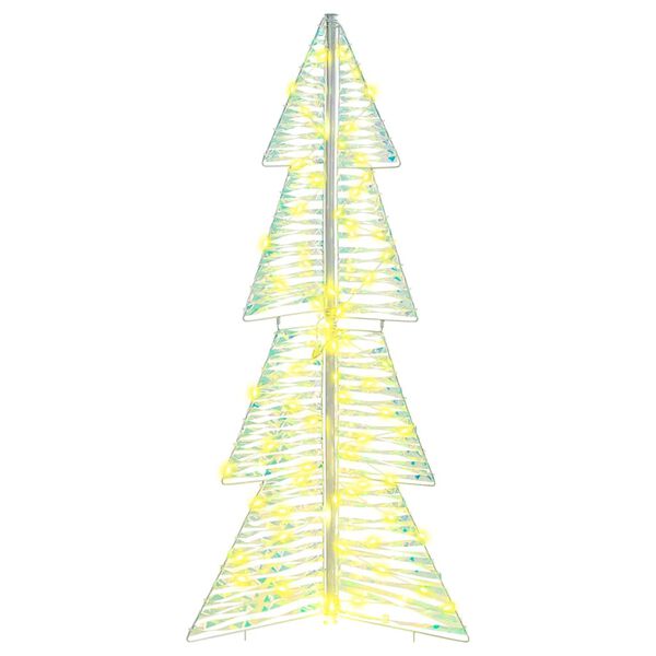 vidaXL Weihnachtsbaum mit 100 LEDs Warmes Wei&szlig; 120 cm PET