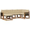 vidaXL Outdoor-Sofagarnitur mit Kissen 6 pcs Natur und Beige
