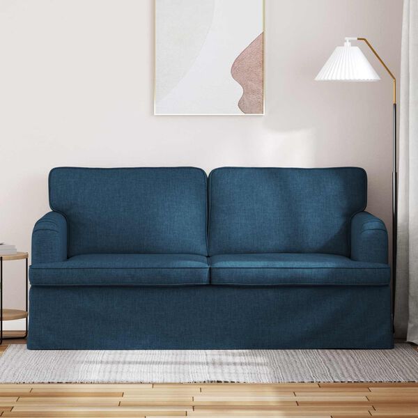 vidaXL Sofa 140cm Blau Metall