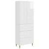 vidaXL Schrankset 2 pcs Hochglanz Wei&szlig; 66 x 34,5 x 90 cm Holzwerkstoff