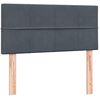 vidaXL Boxspringbett mit Matratze Dunkelgrau 90x210 cm Samt