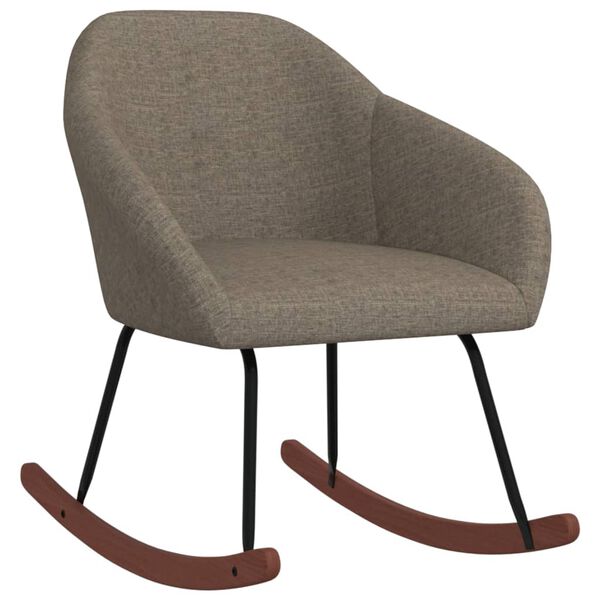 vidaXL Schaukelstuhl Taupe Stoff
