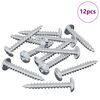 vidaXL Holzschraube 12 Stk. Silber M4 x 28 mm Eisen