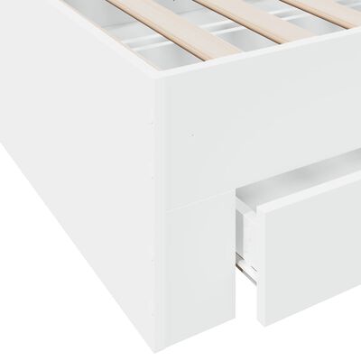 vidaXL Bettgestell mit Schubladen Weiß 200x200 cm Holzwerkstoff