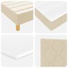 vidaXL Boxspringbett mit Matratze Creme 140 x 190 cm Stoff
