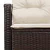 vidaXL Garten-Sofa mit Kissen 120 x 62 x 69 cm Poly-Rattan