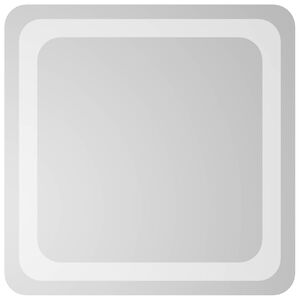 vidaXL LED-Badezimmerspiegel Transparent 40 x 40 cm Geh&auml;rtetes Glas