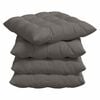 vidaXL Sitzkissen 4 stk. Cordstoff Hellgrau 40 x 40 x 6 cm