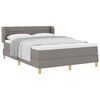 vidaXL Boxspringbett mit Matratze Taupe 160 x 200 cm Stoff