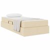 vidaXL Aufbewahrungsbett mit Matratze Creme 90 x 190 cm Polyester
