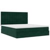 vidaXL Ottoman-Bett mit Matratzen & LEDs Dunkelgr&uuml;n 180x200 cm Samt