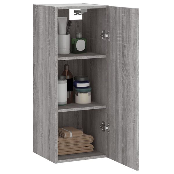 vidaXL Wandschrank Grau Sonoma 34,5x34x90 cm Holzwerkstoff