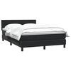 vidaXL Boxspringbett mit Matratze Schwarz 160x220 cm Samt