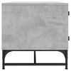 vidaXL Couchtisch mit Glastüren Betongrau 68,5x50x50 cm