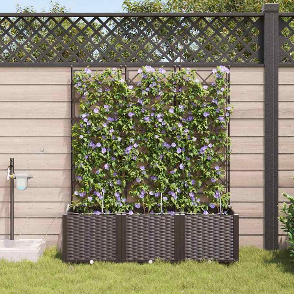 vidaXL Garten-Pflanzgef&auml;&szlig; 3 pcs Braun Stahl