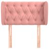 vidaXL Kopfteil mit Ohren Rosa 83x23x78/88 cm Samt