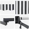 vidaXL Markise Einziehbar Anthrazit und Wei&szlig; 4x3 m Stoff und Aluminium
