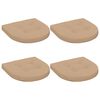 vidaXL 4-teilige Sitzkissen 4 stk. 100 % Polyester Sand 45 x 45 x 5 cm