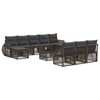 vidaXL Gartensofa-set 11 stk. Grau und Dunkelgrau Poly-Rattan