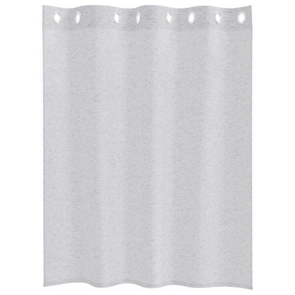 vidaXL Voile-Vorhang 2 pcs Hellgrau 140 x 140 cm Polyester
