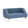 vidaXL Hundesofa Blau 95x63x39 cm Leinen