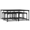 vidaXL Satztische 5 Stk. Schwarz Holzwerkstoff