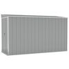 vidaXL Anbauschuppen Grau 118x288x178 cm Verzinkter Stahl