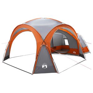vidaXL Seitenzelt Grau und Orange 410 x 410 x 250 cm
