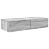 vidaXL Wandregal mit Schubladen Grau Sonoma 80x33x17 cm Holzwerkstoff