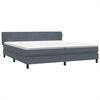 vidaXL Boxspringbett mit Matratzen Dunkelgrau 180x210 cm Samt