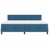 vidaXL Boxspringbett mit Matratze Dunkelblau 200 x 200 cm Samt