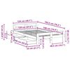vidaXL Massivholzbett ohne Matratze Weiß 120x190 cm Kiefernholz