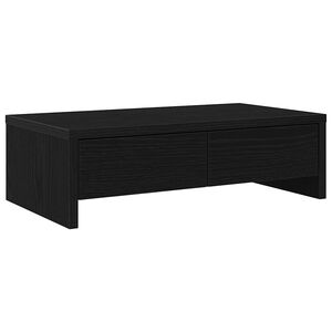 vidaXL Monitorst&auml;nder mit Schubladen Schwarz Eichen-Optik 50x27x15 cm